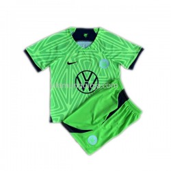 Camisola VfL Wolfsburg Criança Equipamento Primeiro 2022-2023 Manga Curta